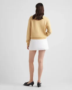 Mujer Prada FALDAS^Minifalda De Algodón Acolchada