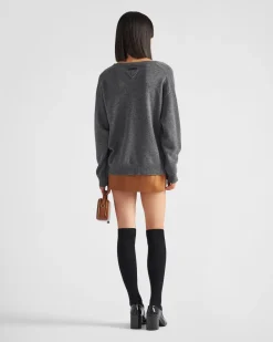 Mujer Prada FALDAS^Minifalda De Cachemir