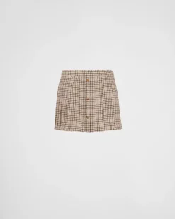 Mujer Prada FALDAS^Minifalda De Crepé De China Estampada