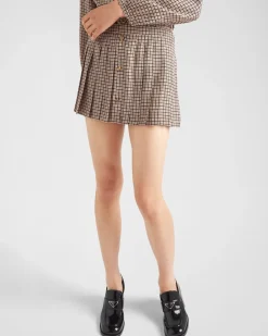 Mujer Prada FALDAS^Minifalda De Crepé De China Estampada