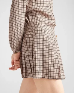 Mujer Prada FALDAS^Minifalda De Crepé De China Estampada