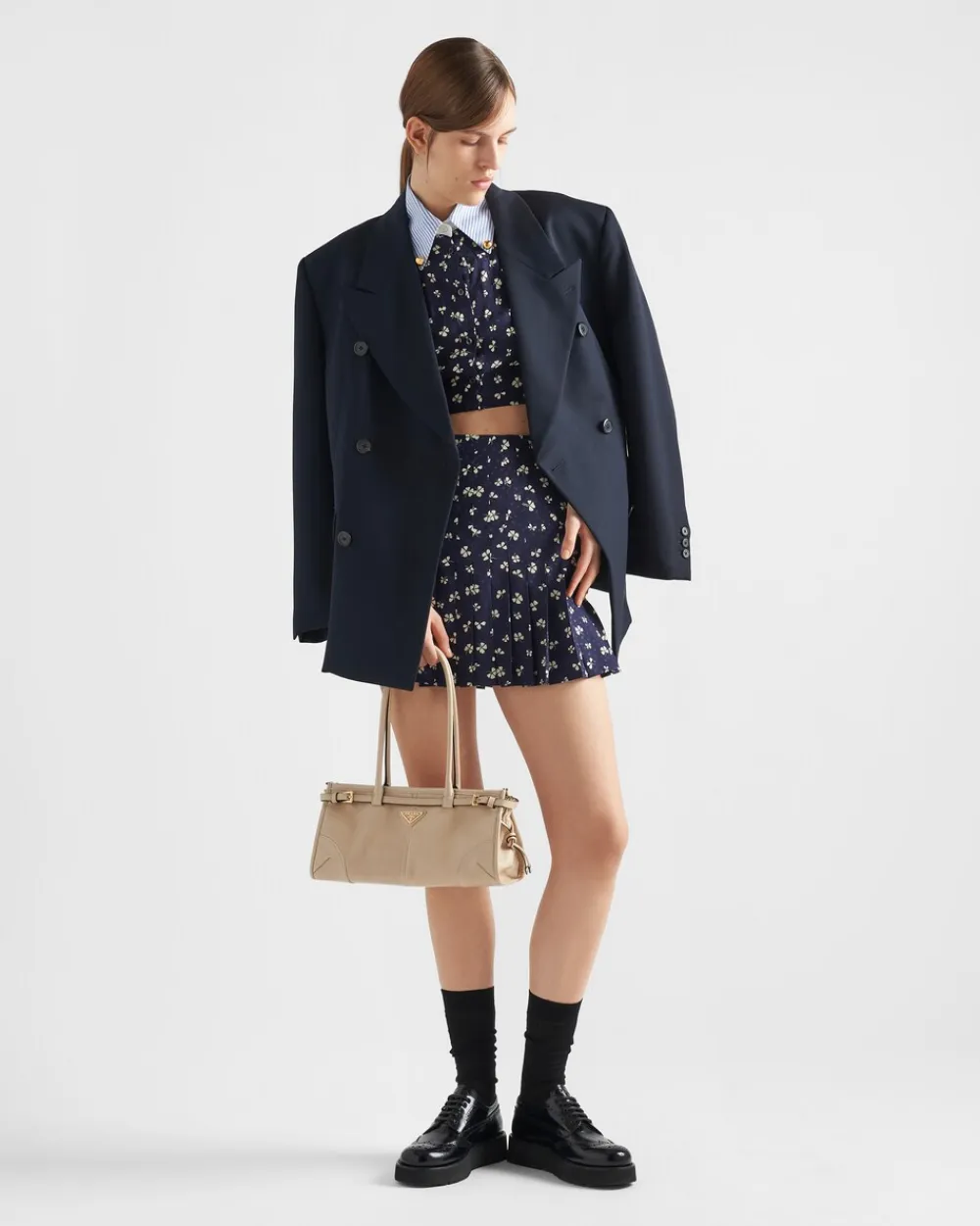 Mujer Prada FALDAS^Minifalda De Jacquard De Seda