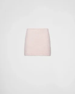 Mujer Prada FALDAS|TEJIDOS DE PUNTO^Minifalda De Lana Shetland