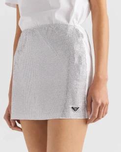 Mujer Prada FALDAS^Minifalda De Punto Bordado