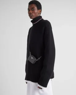 Hombre Prada ACCESORIOS TECNOLÓGICOS Y LLAVEROS^Minipouch De Piel Cepillada Con Bandolera