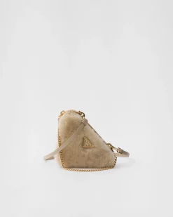 Mujer Prada MINIBOLSOS|MINIBOLSOS^Minipouch Triangular De Borreguillo Y Piel Saffiano