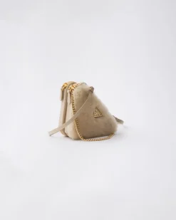 Mujer Prada MINIBOLSOS|MINIBOLSOS^Minipouch Triangular De Borreguillo Y Piel Saffiano