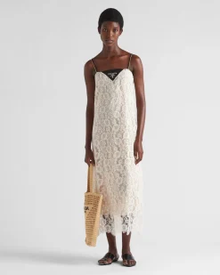 Mujer Prada VESTIDOS^Minivestido De Encaje Bordado