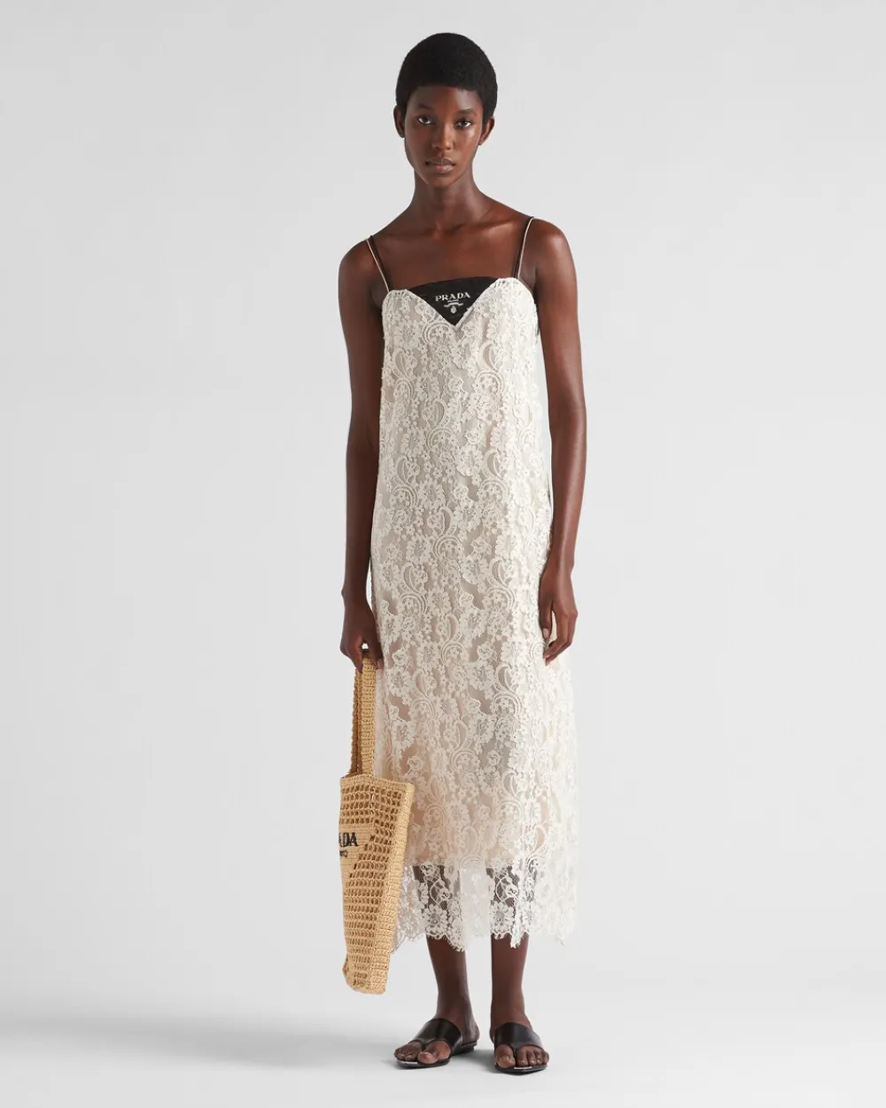Mujer Prada VESTIDOS^Minivestido De Encaje Bordado