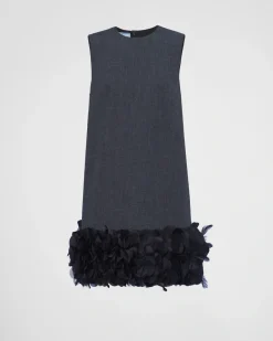Mujer Prada VESTIDOS^Minivestido De Lana Bordado