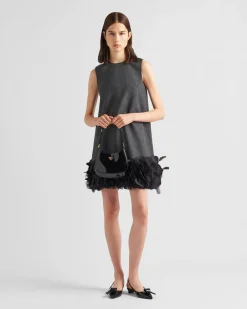 Mujer Prada VESTIDOS^Minivestido De Lana Bordado