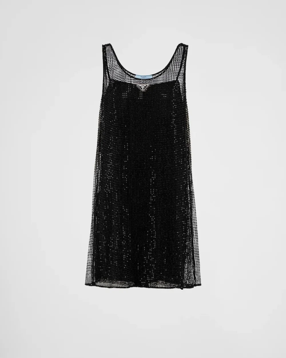 Mujer Prada VESTIDOS^Minivestido De Malla Bordado Con Pedrería