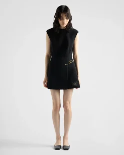 Mujer Prada VESTIDOS^Minivestido De Sarga Lavada