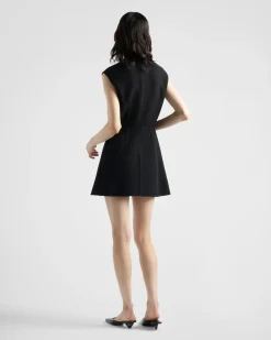 Mujer Prada VESTIDOS^Minivestido De Sarga Lavada