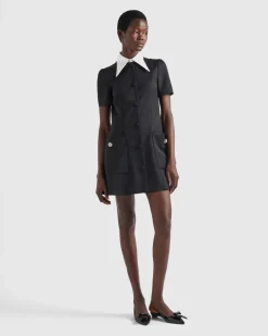Mujer Prada VESTIDOS^Minivestido De Satén De Lana