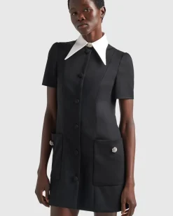 Mujer Prada VESTIDOS^Minivestido De Satén De Lana