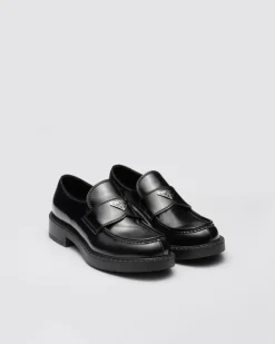 Hombre Prada MOCASINES^Mocasines Chocolate De Piel Cepillada
