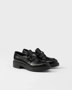 Mujer Prada MOCASINES^Mocasines Chocolate De Piel Cepillada