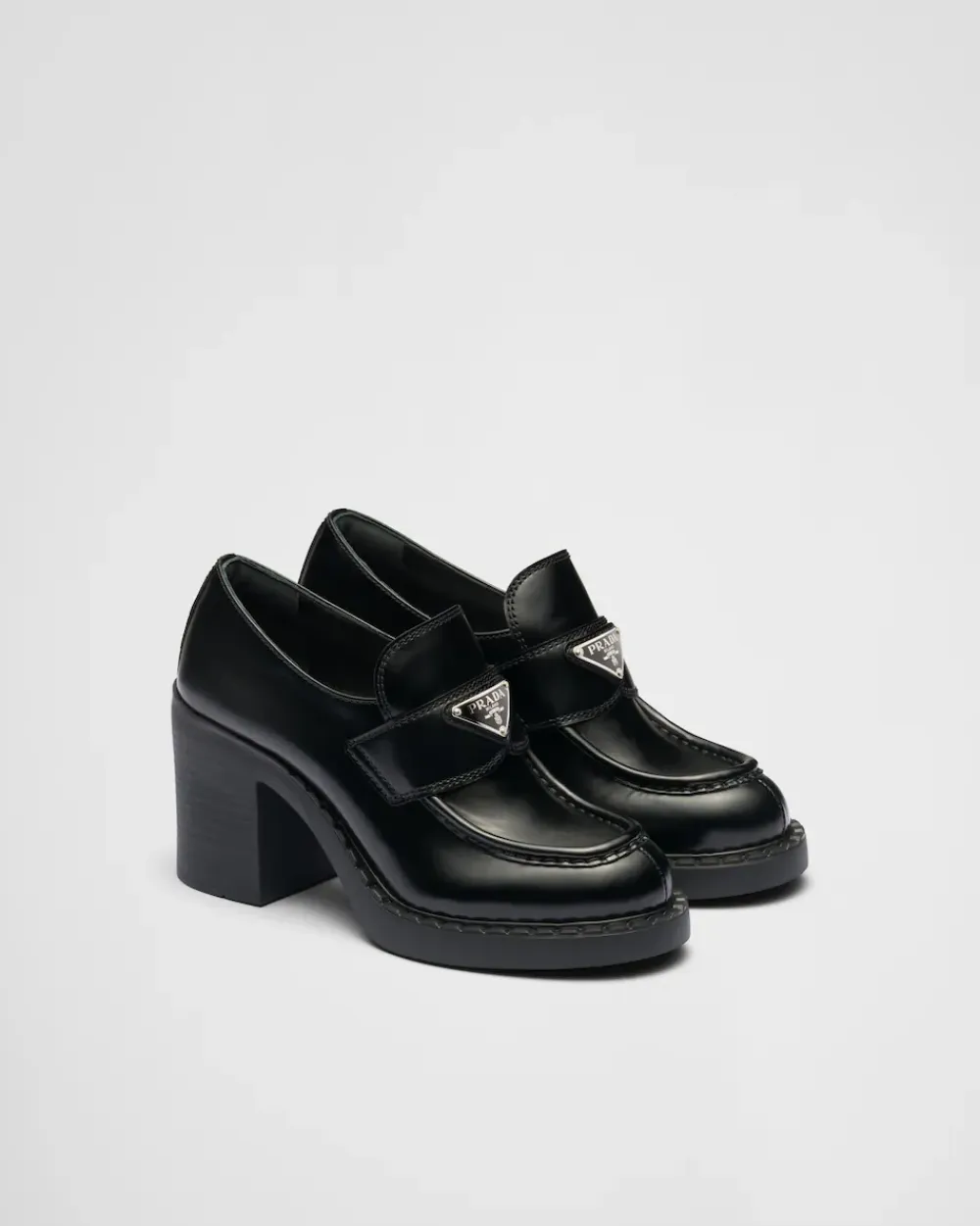 Mujer Prada MOCASINES^Mocasines Chocolate De Piel Cepillada