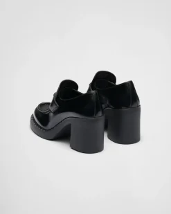 Mujer Prada MOCASINES^Mocasines Chocolate De Piel Cepillada