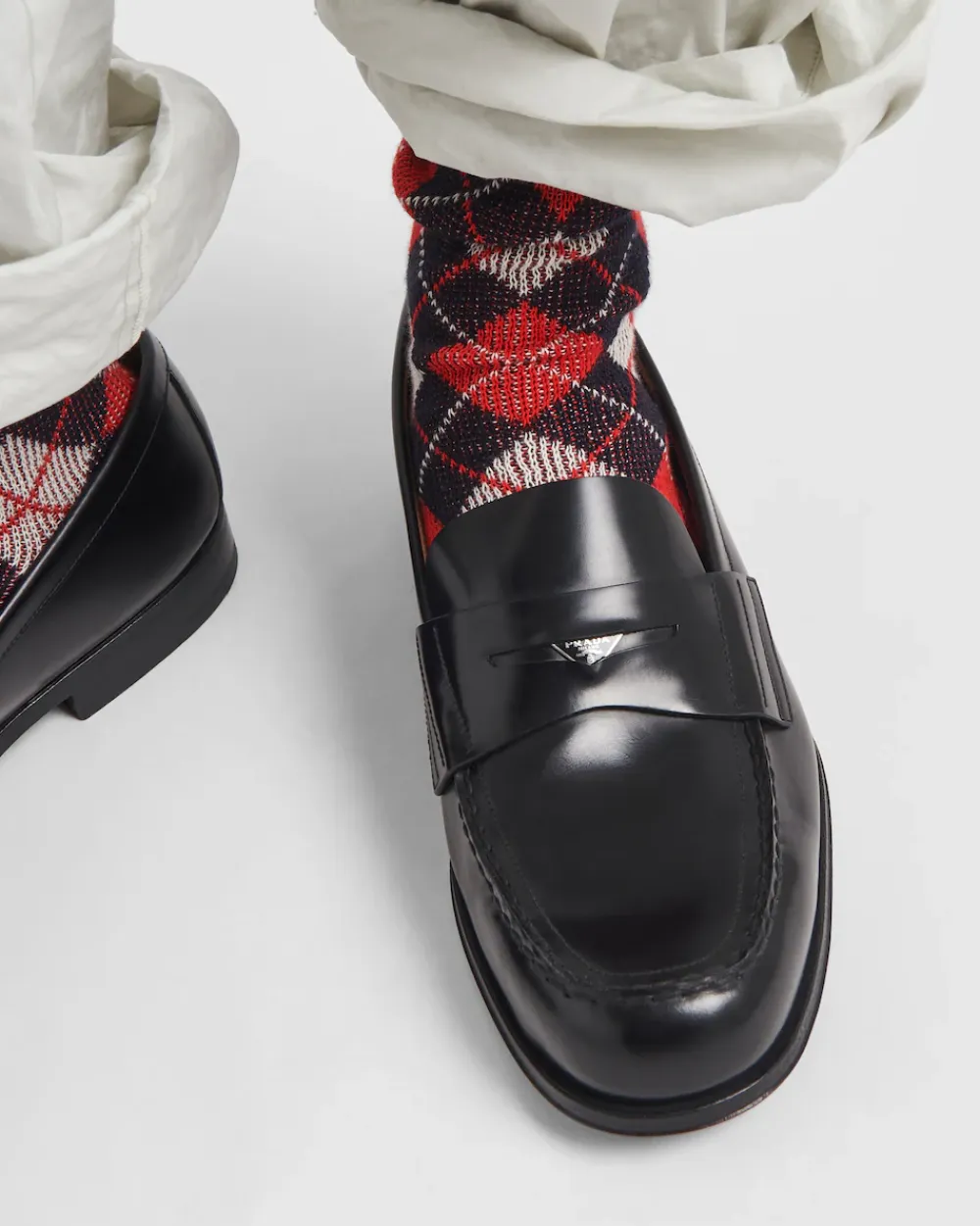 Hombre Prada MOCASINES^Mocasines De Piel Cepillada