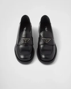 Mujer Prada MOCASINES^Mocasines De Piel Cepillada Sin Forro