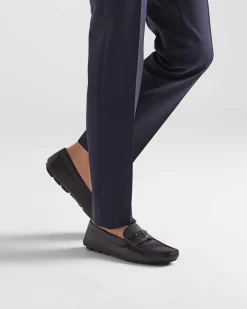 Hombre Prada DRIVE^Mocasines De Piel Saffiano