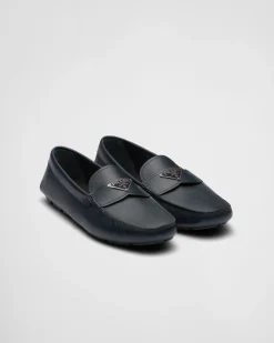 Hombre Prada DRIVE^Mocasines De Piel Saffiano