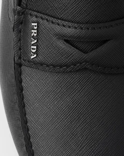 Hombre Prada DRIVE^Mocasines En Piel Saffiano
