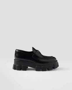 Mujer Prada MOCASINES^Mocasines Monolith De Piel Cepillada
