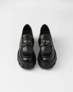 Mujer Prada MOCASINES^Mocasines Monolith De Piel Cepillada