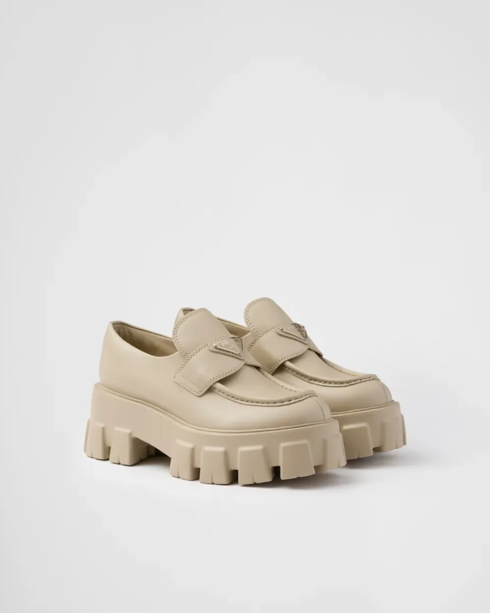 Mujer Prada MOCASINES^Mocasines Monolith De Piel Cepillada