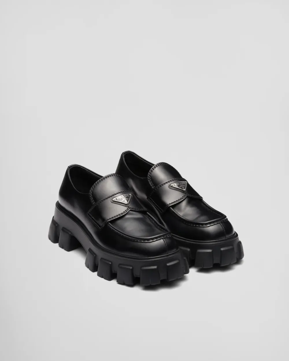 Hombre Prada MOCASINES^Mocasines Monolith En Piel Cepillada