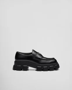 Hombre Prada MOCASINES^Mocasines Monolith En Piel Cepillada