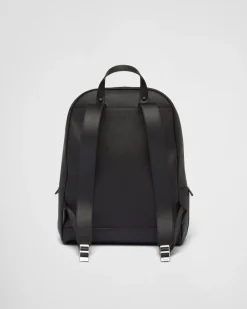 Hombre Prada MOCHILAS Y RIÑONERAS^Mochila De Piel Saffiano