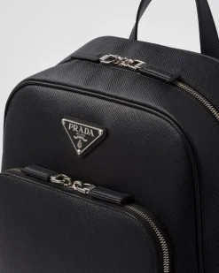 Hombre Prada MOCHILAS Y RIÑONERAS^Mochila De Piel Saffiano