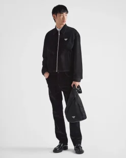 Mujer/Hombre Prada COLECCIÓN MASCULINA|MOCHILAS Y RIÑONERAS^Mochila De Piel Y Re-nylon