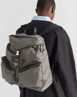 Hombre Prada COLECCIÓN MASCULINA|MOCHILAS Y RIÑONERAS^Mochila De Piel Y Re-nylon