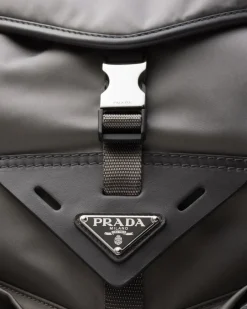 Hombre Prada COLECCIÓN MASCULINA|MOCHILAS Y RIÑONERAS^Mochila De Piel Y Re-nylon