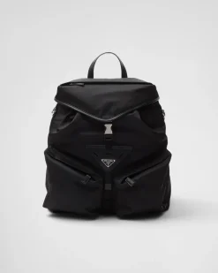 Hombre Prada COLECCIÓN MASCULINA|MOCHILAS Y RIÑONERAS^Mochila De Piel Y Re-nylon