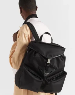 Hombre Prada COLECCIÓN MASCULINA|MOCHILAS Y RIÑONERAS^Mochila De Piel Y Re-nylon