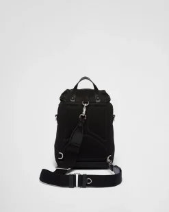 Hombre Prada MOCHILAS Y RIÑONERAS^Mochila De Re-nylon Y Piel Cepillada