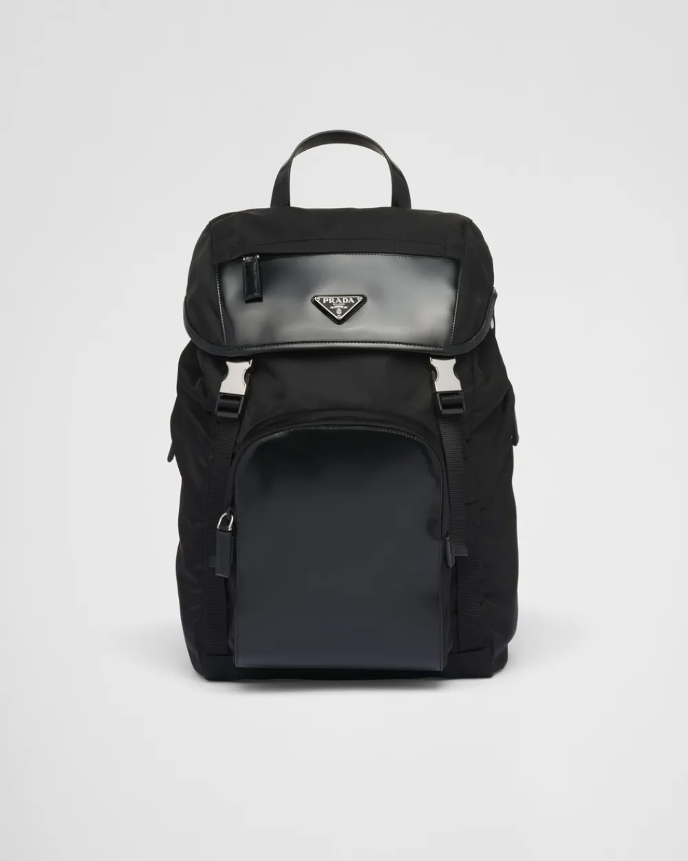 Hombre Prada MOCHILAS Y RIÑONERAS^Mochila De Re-nylon Y Piel Cepillada