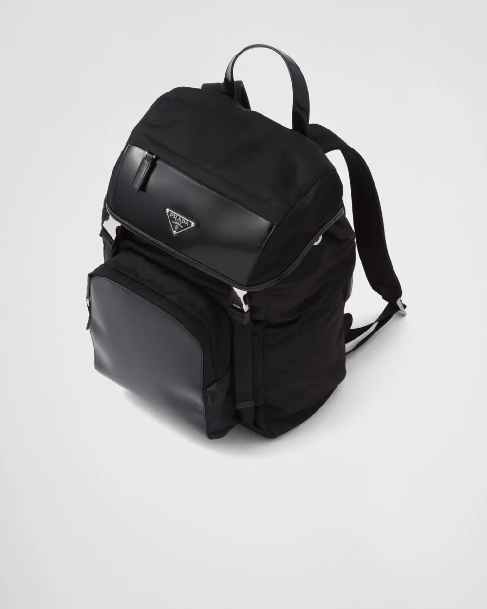 Hombre Prada MOCHILAS Y RIÑONERAS^Mochila De Re-nylon Y Piel Cepillada