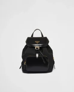 Mujer Prada MOCHILAS Y RIÑONERAS|MOCHILAS Y RIÑONERAS^Mochila De Re-nylon Y Piel Cepillada