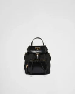 Mujer Prada MOCHILAS Y RIÑONERAS|MOCHILAS Y RIÑONERAS^Mochila De Re-nylon Y Piel Cepillada