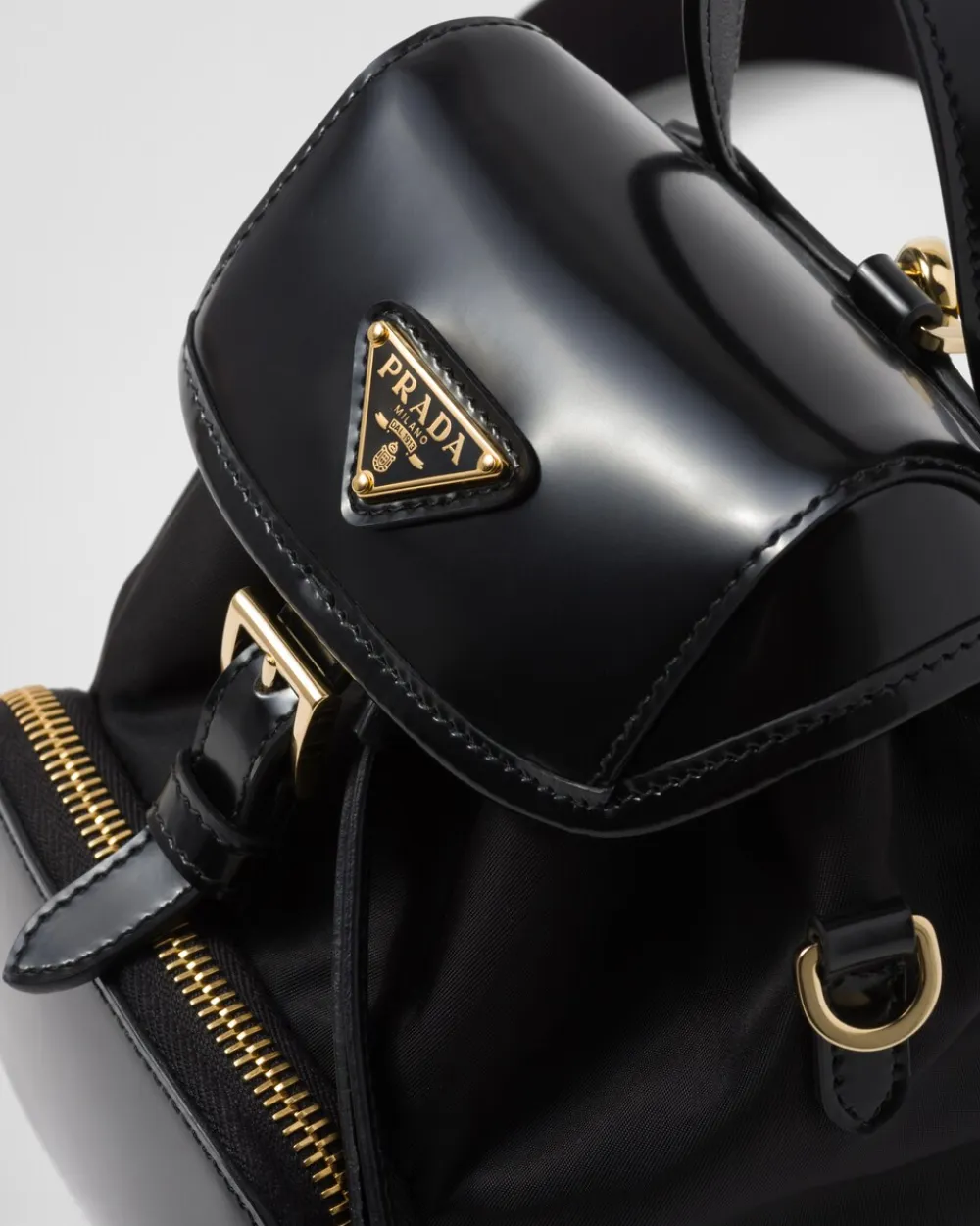 Mujer Prada MOCHILAS Y RIÑONERAS|MOCHILAS Y RIÑONERAS^Mochila De Re-nylon Y Piel Cepillada