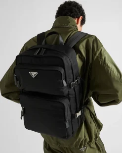 Mujer/Hombre Prada COLECCIÓN MASCULINA|MOCHILAS Y RIÑONERAS^Mochila De Re-nylon Y Piel Saffiano
