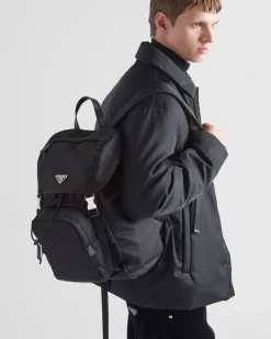 Mujer/Hombre Prada COLECCIÓN MASCULINA|MOCHILAS Y RIÑONERAS^Mochila De Re-nylon Y Piel Saffiano
