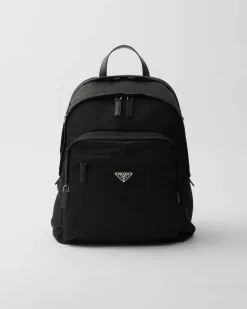 Mujer/Hombre Prada COLECCIÓN MASCULINA|MOCHILAS Y RIÑONERAS^Mochila De Re-nylon Y Piel Saffiano